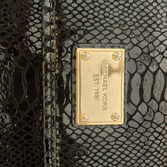 NWOT BEAUTIFUL PYTHON MICHAEL KORS CLUTCH - Picture 2 of 4